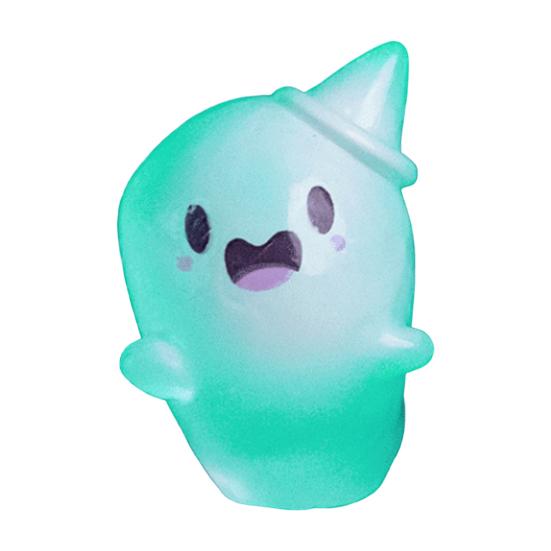 Halloween Mini Ghost Figures with Box Miniature Glow-in-The-Dark Ghost Figurine Luminous Tiny Ghost Toy for Home Party Decor
