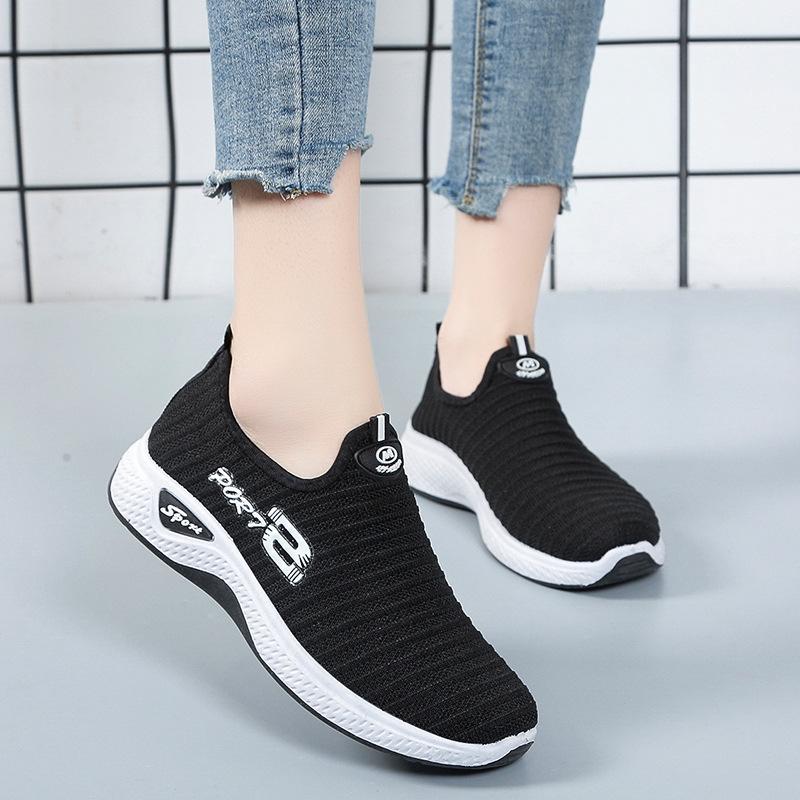 New spring women's sports shoes, fashionable, breathable, lightweight, non-slip, wear-resistant, casual sports shoes flat shoes