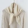 Solid Color Knitted Triangle Scarf Striped Cross Neckerchief Sweet Cross Scarves  Autumn Winter