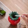 Strawberry ceramic ashtray ornament, creative and fashionable fruit with lid, windproof and fly proof