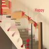Rural Wedding Stair Railing & Room Decoration Set with Double Happiness Pull Flower