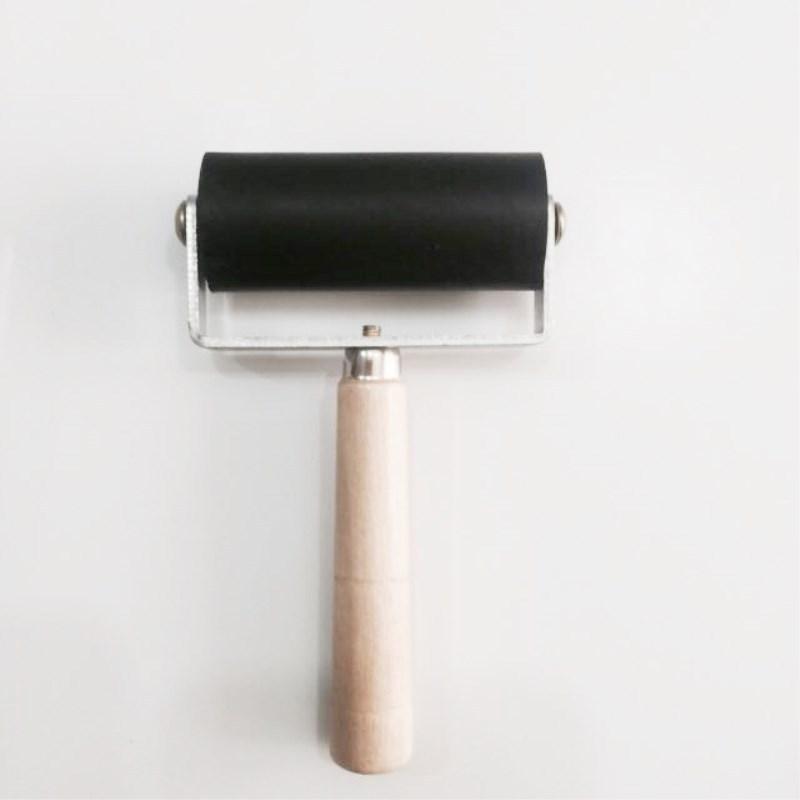 6cm Professional Rubber Roller Brayer Ink Painting Printmaking Roller Art Stamping Tool Paint Roller чёрный