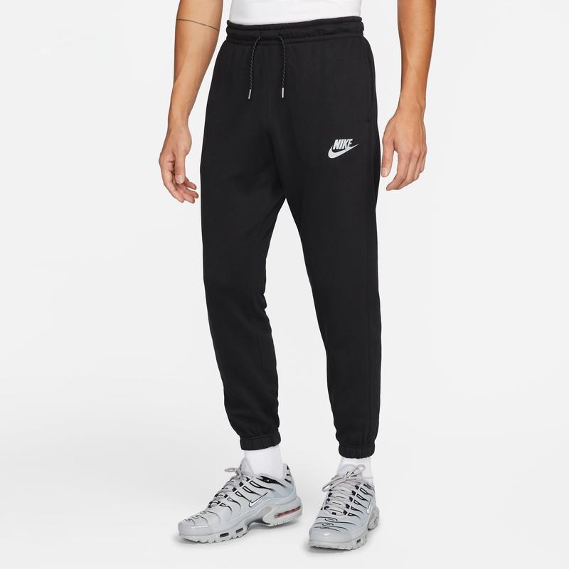 Nike Pantalón de chándal de punto con forro polar y cintura elástica con cordón para hombre, parte inferior, negro DM1243-010