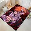 Anime-Inspired Carpet with Fiery Character Design Red Art Style Suitable for use as an anti-slip for living room bedroom sofas