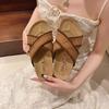 Fashion Summer Women Platform Open Toe Slippers Outdoor Cross Slip On Flats Slide Ladies Casual Beach Vacation Footwear