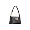 Roger Vivier Rv Nightlily Rhinestone Buckle Napa Leather Mini Handbag Women handbags Black RAWAWEX0200JXVB999