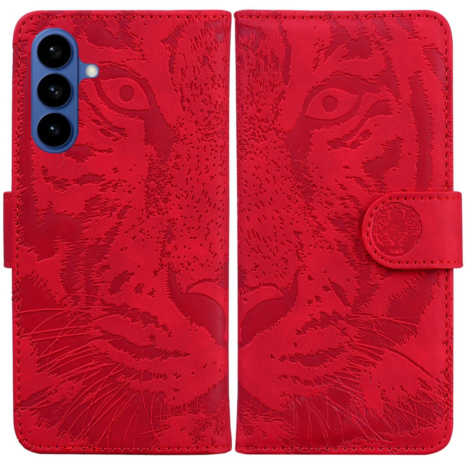 For Samsung Galaxy A57 5G Case Tiger Imprint Leather Wallet Phone Cover