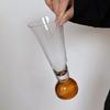 Fashion Transparent Glass Drink Cup Horn-shaped Ball Shape Bottom Glass Milkshake Cup INS Style Goblet Juice