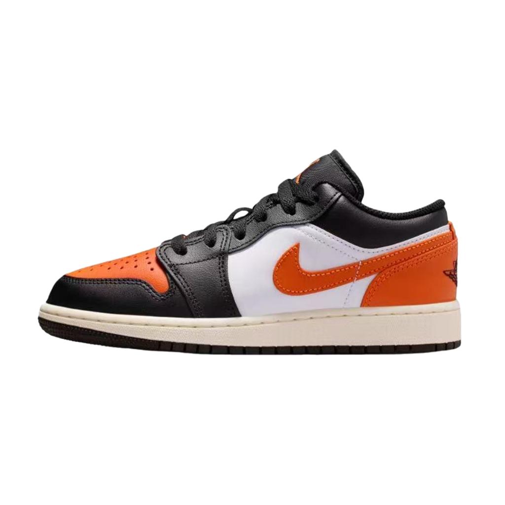 Jordan Air Jordan 1 Cool Black Abrasion Resistant Low top Vintage Basketball Shoes Unisex Black Red 553558-081(Team1253-)