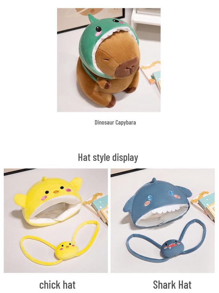 Capybara Plush Toy: Cartoon Backpack & Removable Doll