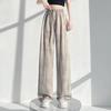 Women Pants Elastic High Waist Adjustable Drawstring Wide Leg Trousers Tie Dye Print Summer