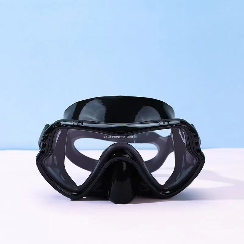 Diving goggles large frame silicone mask breathing tube set