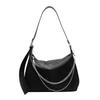 Large Capacity Canvas Bag Women's Spring and Summer 2025 New Versatile Casual Shoulder Messenger Bag Chain Commuter Tote Bag
