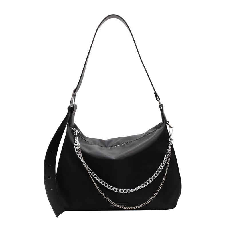 Large Capacity Canvas Bag Women's Spring and Summer 2025 New Versatile Casual Shoulder Messenger Bag Chain Commuter Tote Bag