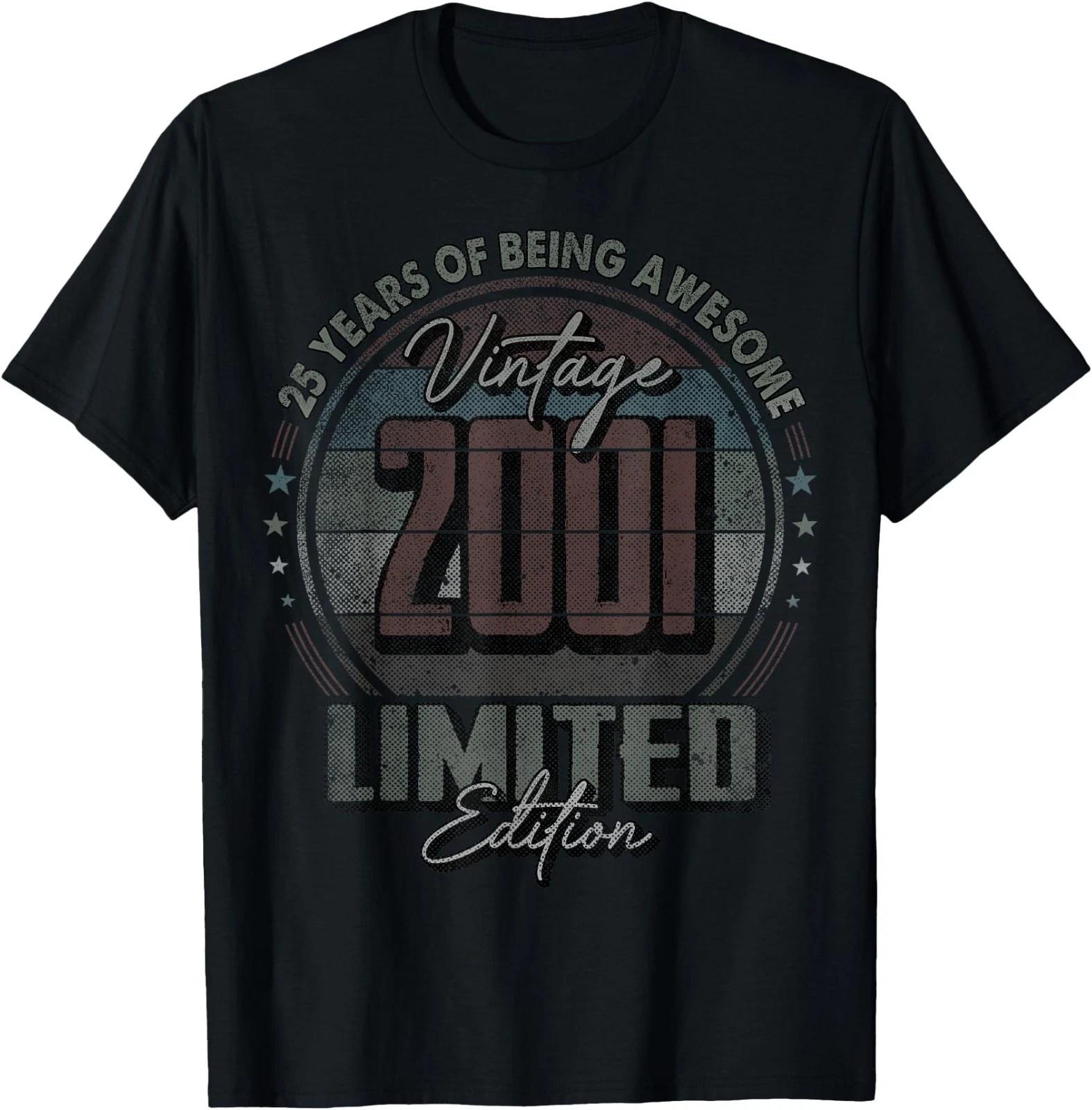 Vintage 2001 Limited Edition Shirt 25 Year Old 25th Birthday T-Shirt 3XL