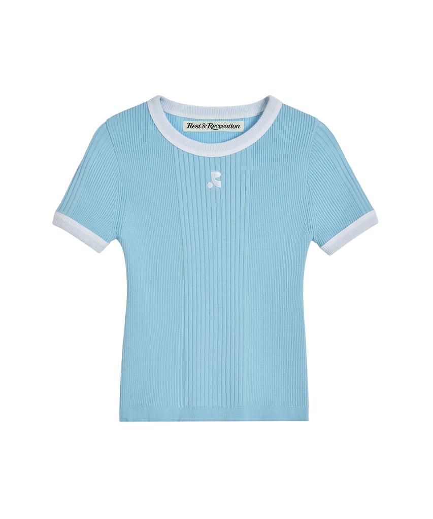 REST&RECREATION Ribbed Coloration Knit - Sky Blue