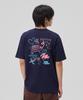 ASTRAL PROJECTION [Graffiti] Cotton Loose Fit Short Sleeve T-Shirt_Space Navy