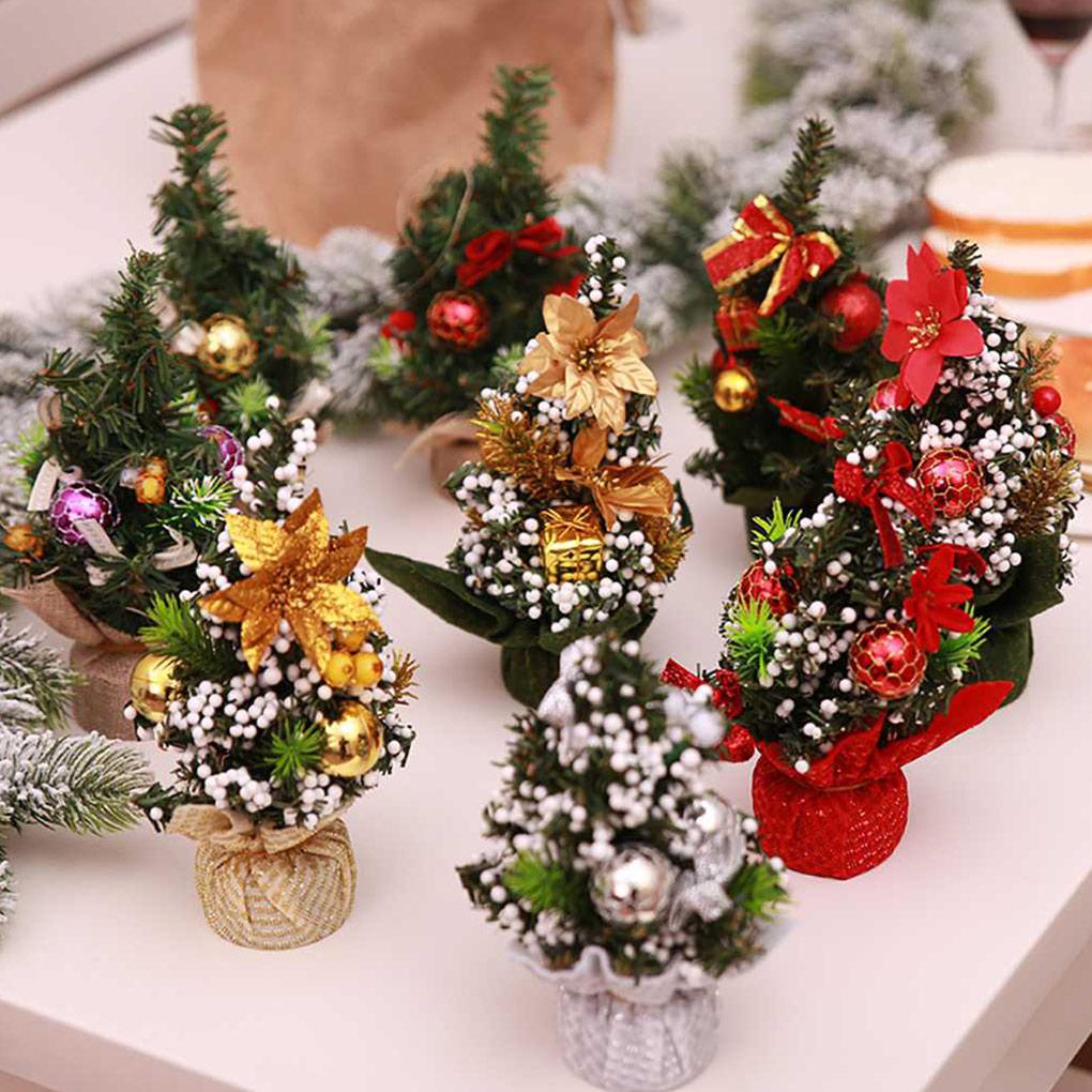 Ornamenti Natalizi Albero di Natale Piccolo Pino Scrivania Tavolo Ufficio Decorazione