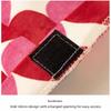 Luxury Fabric Tissue Box Love Heart Print Multipurpose Toilet Paper Holder Portable Convenient Napkin Storage Bag