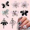 10Pcs Resin Four-Leaf Clover Dragonfly Ballerina Glitter Ornament Diy Wedding Appliques Nail Art Charms Decoration Salon Jewelry