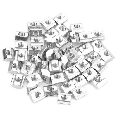 50pcs Carbon Steel Sliding T Slot Nut for 20 Series Aluminum Profile Accessories M3*10*5