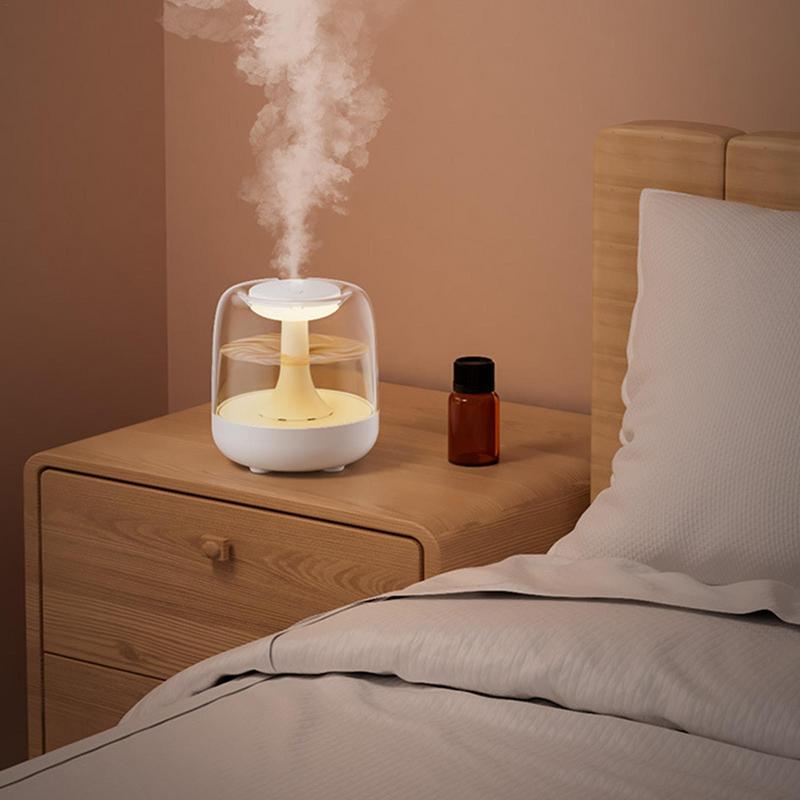 Small Humidifiers For Bedroom Portable 650ml Cool Mist Quiet Humidifier Rechargeable Home Freshener With Colorful Night Light