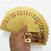 EURO USD Zadní Zlaté Hrací Karty Plastová Voděodolná Balíček Odolný Poker Zábava