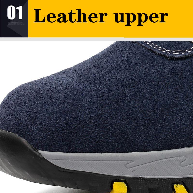 Stivale di sicurezza sul lavoro Scarpe antinfortunistiche anti-sfondamento Stivale da uomo Scarpe protettive da costruzione antiscivolo per esterno