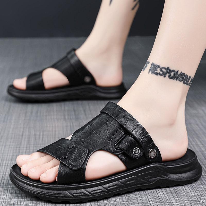 Fashion Men's High-quality Fashion Casual Sandals Summer Dual-purpose Breathable Sports Slippers Outdoor Waterproof Anti Slip Beach Shoe