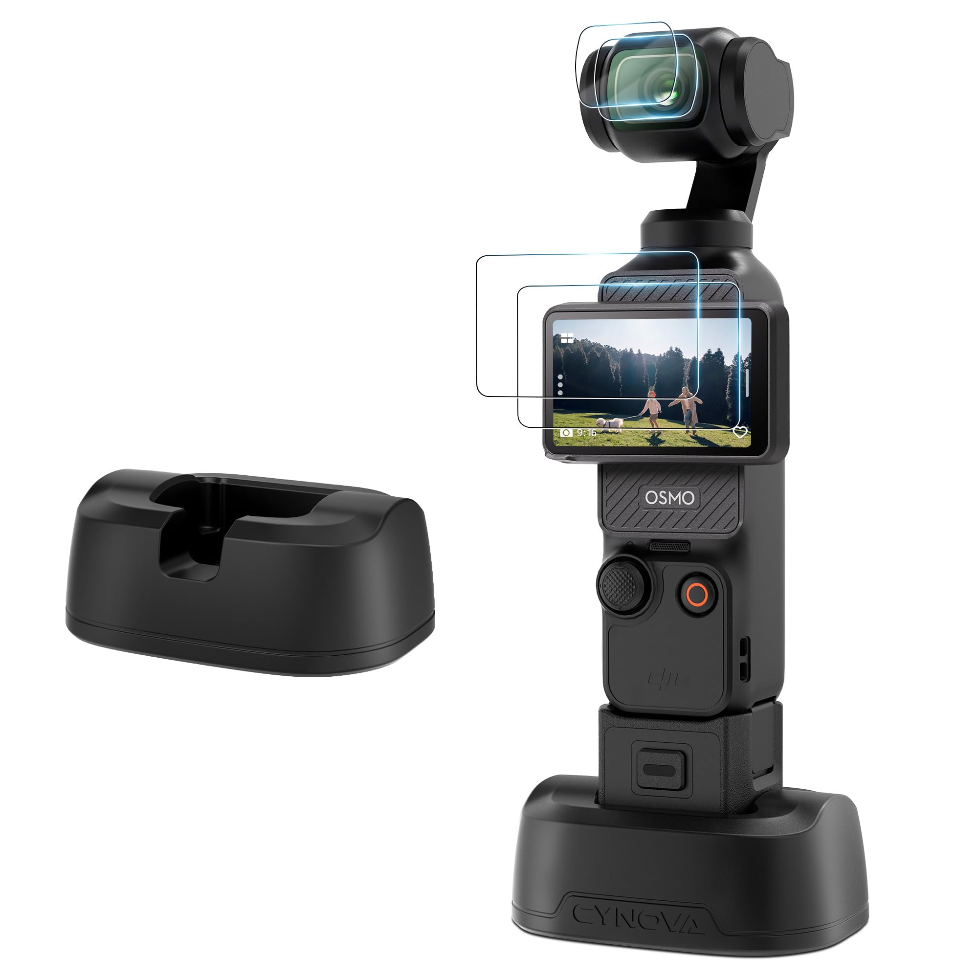 

CYNOVA OSMO Pocket 3 Настольный DJI Osmo Pocket 3 DJI Pocket 3 Защитные пленки для экрана Ручной Легкий Мини-штатив для Osmo Pocket 3 Подставка, Аксессуары, (4 шт.) +