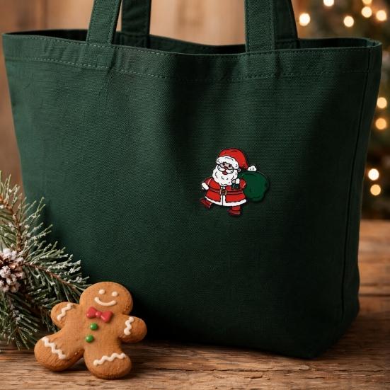 Christmas Santa Claus Brooch, Cartoon Xmas Tree Bell Stocking Gift Bag Enamel Pin, Badge Pin for Clothes Bag Hat Scarf Suit