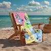 Ultra-Soft Beach Towel with Bluey Theme,Ideal for Pool - Camping, Diving - Perfect Travel Essential, Vibrant Beach Towel.