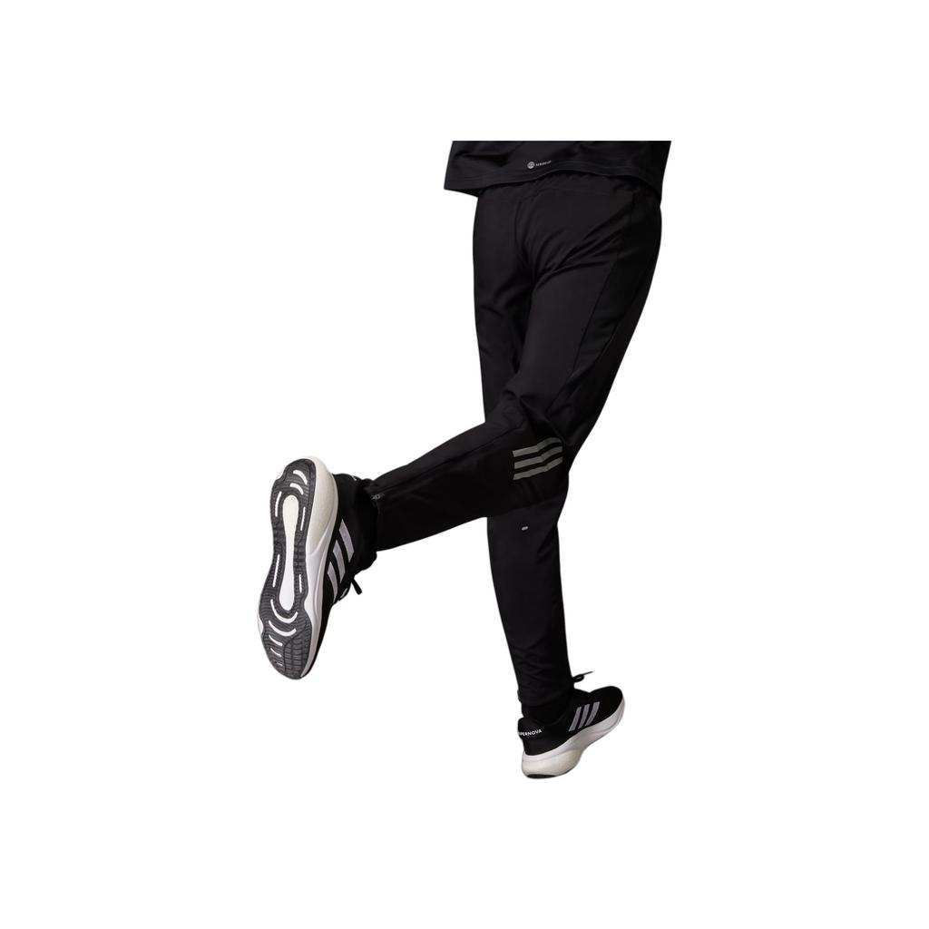 Adidas Logo Print Elastic Cuffs Slim Fit Joggers Men Bottoms Black HR6611