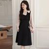 Autumn and Winter New Large-size Women's Clothing French Temperament Doll Collar To Cover the Stomach and Look Thin and Fat Long-sleeved Fake Two-piec