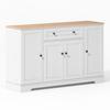 Hutch Cabinet Patchwork Color Large Sideboard with 4 Doors And 1 Drawer Kitchen Buffet Modern for Dining Room Living Pantry