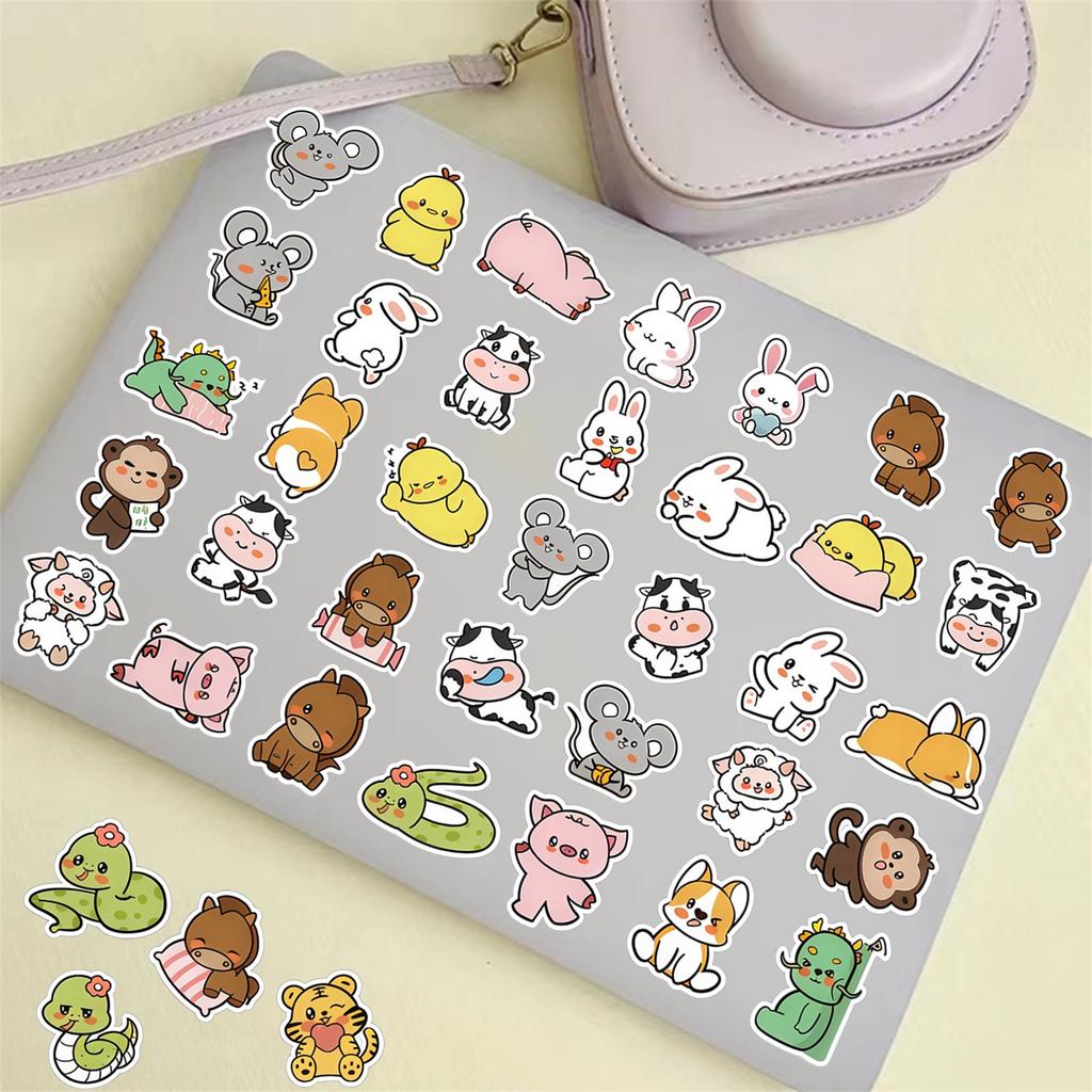 60 PC Cartoon Stickers Cute Creative Decoration Notebook Stationery Ledger DIY Stickers