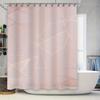 Modern Geometric Shower Curtain With Rustic Pink Light Gray Stripes Decorative Bathtub Liner For Bathroom Made In China (Length: