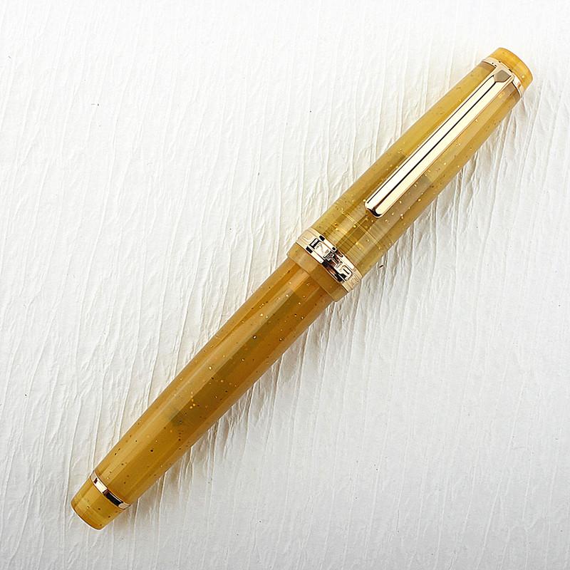 Luxury Jinhao 82 Peacock Blue Fountain Pen Acrylic Pen Spin Golden EF F Nib Business Office School Supplies Writing Ink Pen