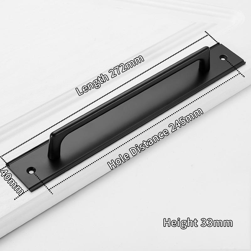 KAK Aluminiumlegierung Schwarze Türgriffe für Innentüren Schlafzimmer Küchentürgriffe Möbelgriff Türbeschläge