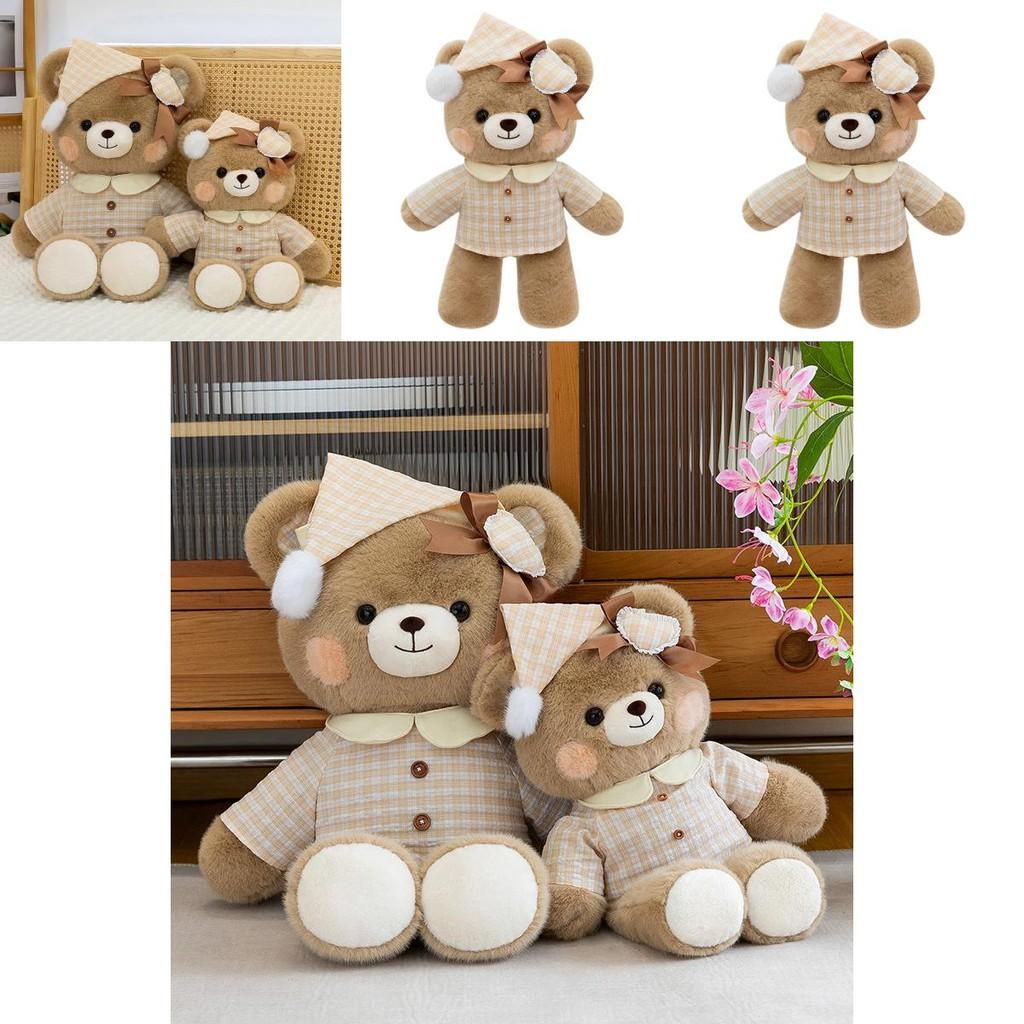 Cute Pajamas And Hats Teddy Bears Plush Toys Doll Children Toy For Kids And Home Decor