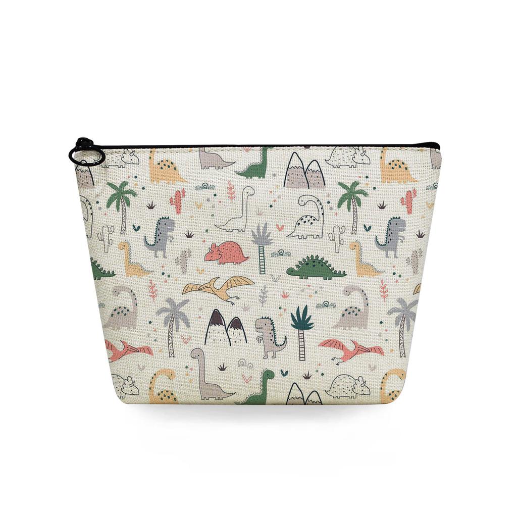 Women Dinosaur Print Cosmetic Bag Toiletries Organize Travel Storage Case 6727 KTB
