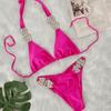 Shiny Sexy Bikinis Swimsuit With Rhinestones Women Swimwear Female Push Up Bikini Beach Swim Wear Bathing Suits Pool Bather 2026