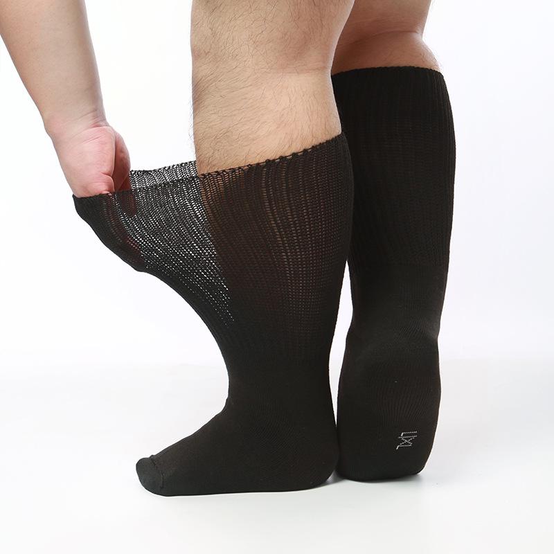 Plus Size Non-Slip Antibacterial Socks for Men and Women - Sweat-Absorbing, Loose Cuff, Sugar Foot Design