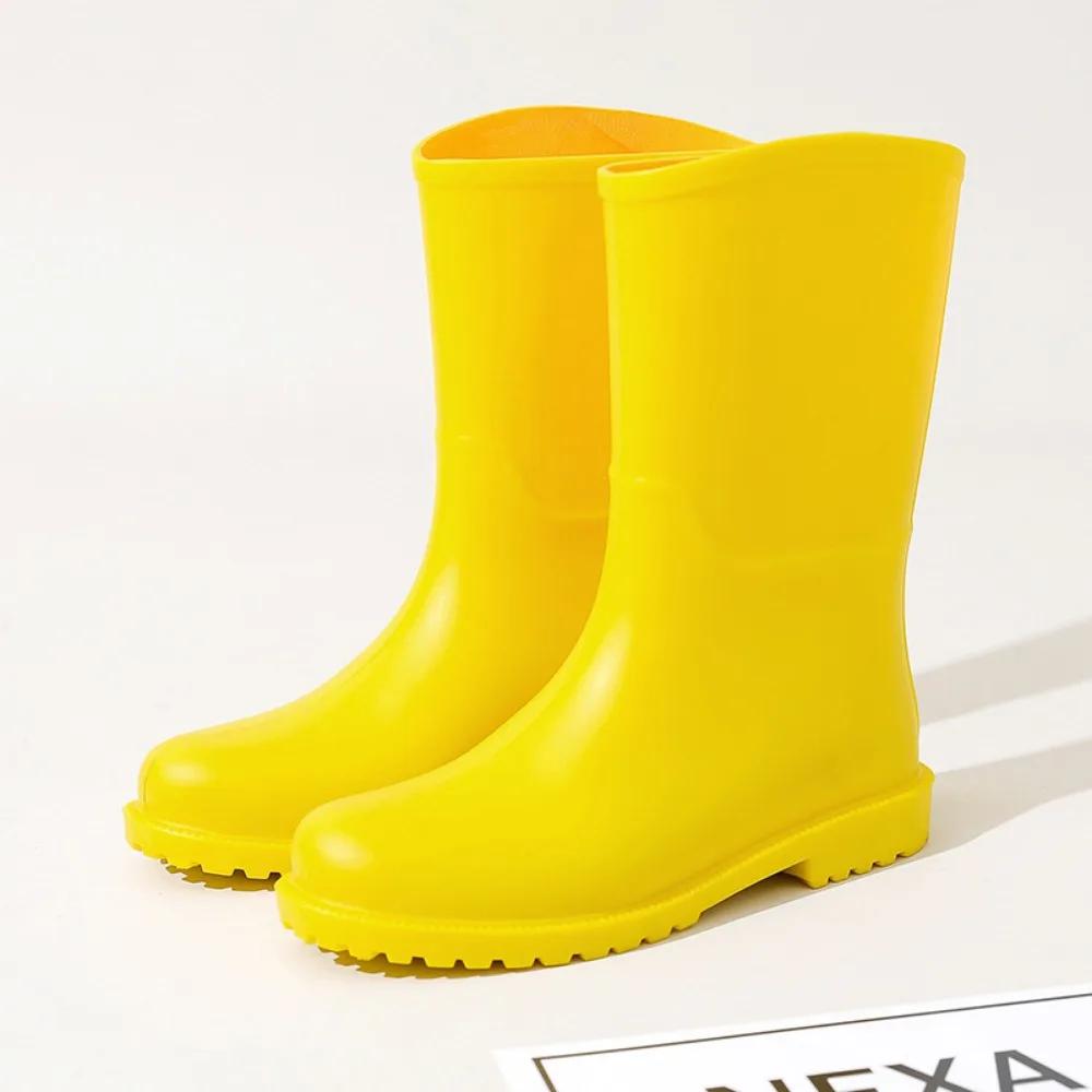 Rain Shoes Women Fashion Outdoor Waterproof Rain Boots Midsole Water Shoes  Anti Slip Garden Shoes Rubber Shoe Boots Rubber