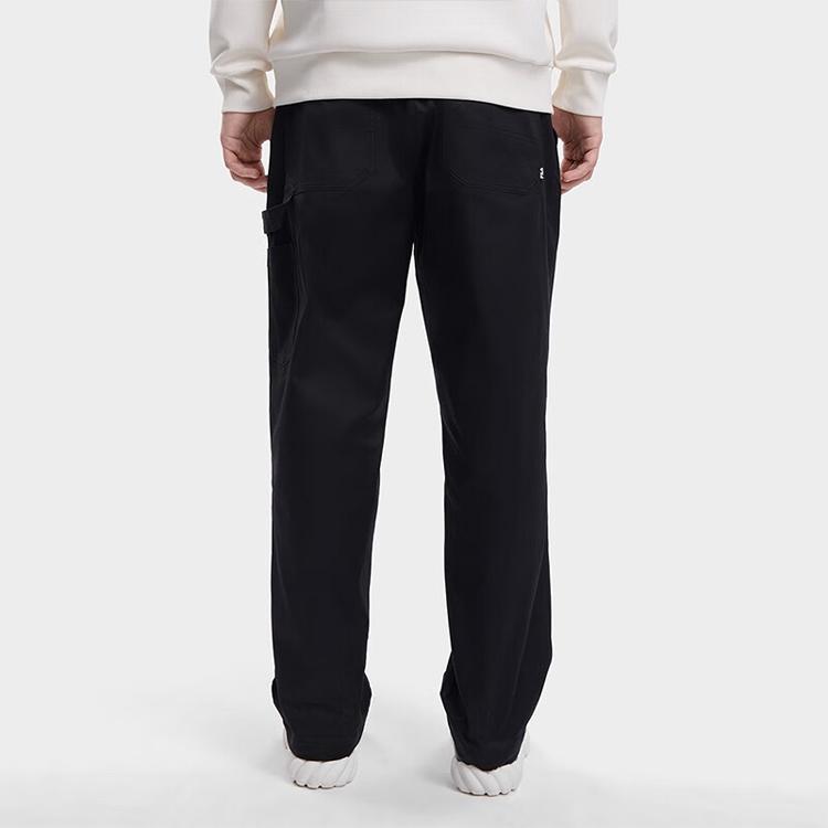 Fila Letter Mid-Waist Zipper Straight Casual Pants Men Bottoms Black F11M339805F-BK