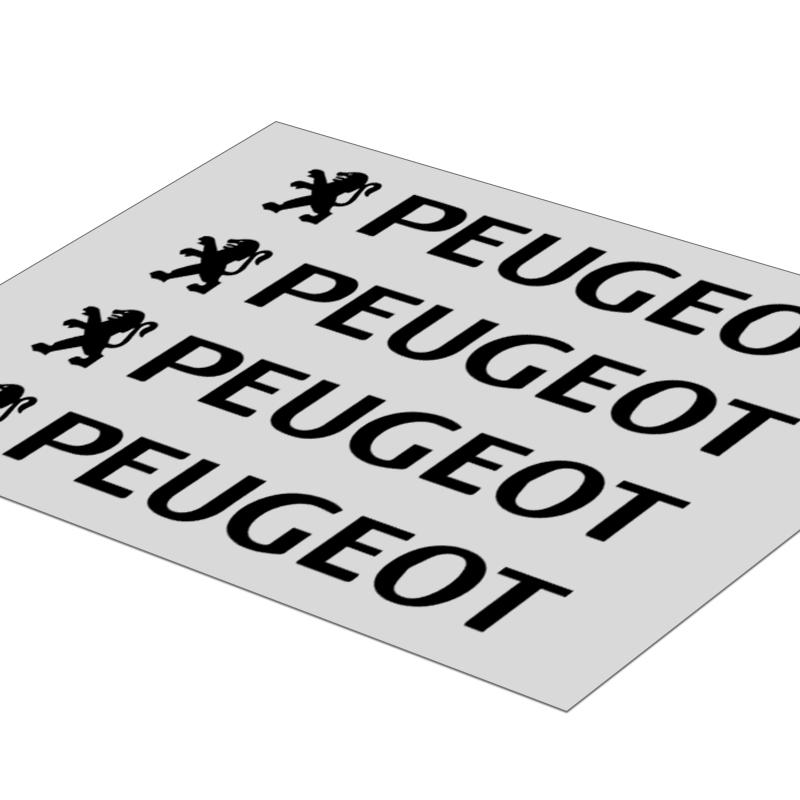 4Pcs Car Door Handle Stickers Tire Rear View Mirror Decals For Peugeot 308 408 508 RCZ 208 3008 2008 206 207 108 406 407 408 206 207 208 306 307