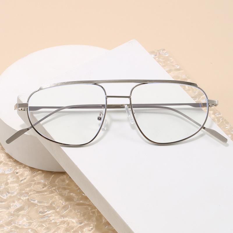 

Latest Vintage Double Bridge Women s Prescription Reading Eyeglasses Anti- Blue Lightweight Metal Frames Glasses Male Clear Lenses Shades UV400 2.75