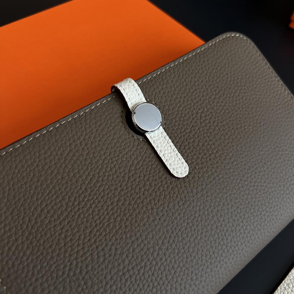 2025 Two-toned Genuine Leather Wallet Long Women Wallets Clutch Bags First Layer Of Cowhide Purse Luxury Ladies Billfold