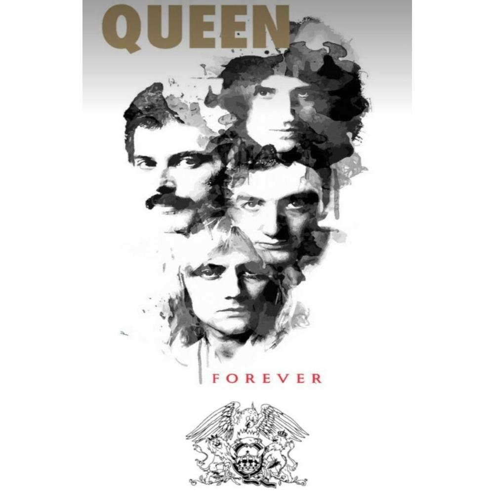 Metal Queen Band Wall Decor, Handmade 3D Tin Art for Living Room Bedroom Music Studio