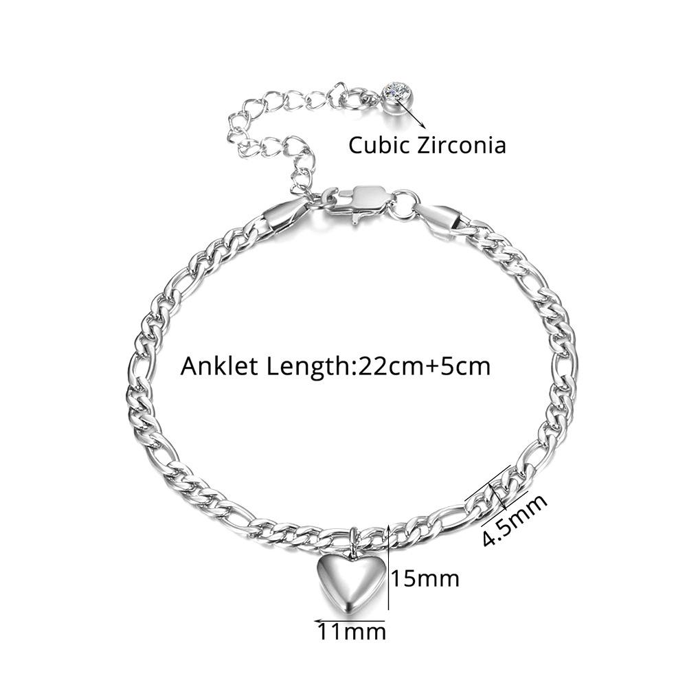 Anklet For Women Gold Color Stainless Steel Cuban Link Ankle Bracelets Summer 2024  Leg Chain Beach Foot Jewelry Ancklets